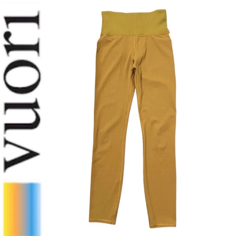 Vuori Rib Studio Legging Performance Leggings Dark Golden Size XS